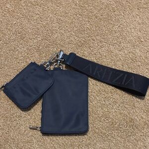 Navy Aritzia Wristlet